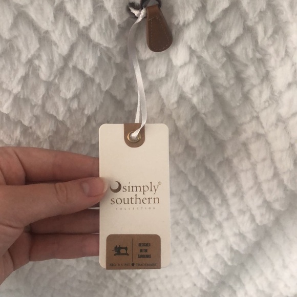 Simply Southern White Fuzzy Quarter Zip Jacket - Picture 5 of 5